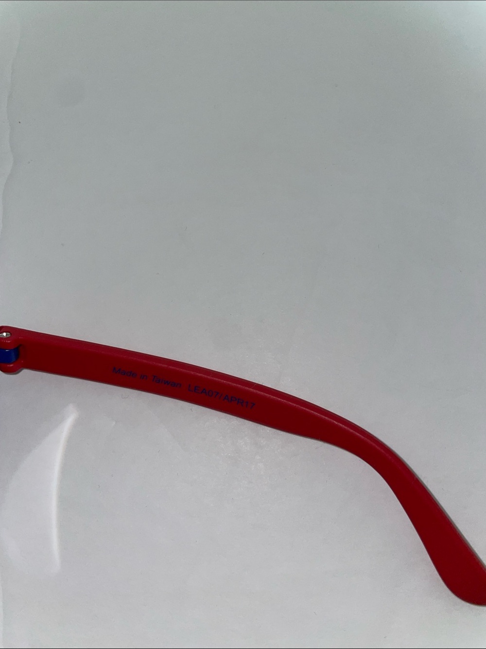 Carter's Blue Frame Kids Aviator Sunglasses with Red Temples - Picture 3 of 4